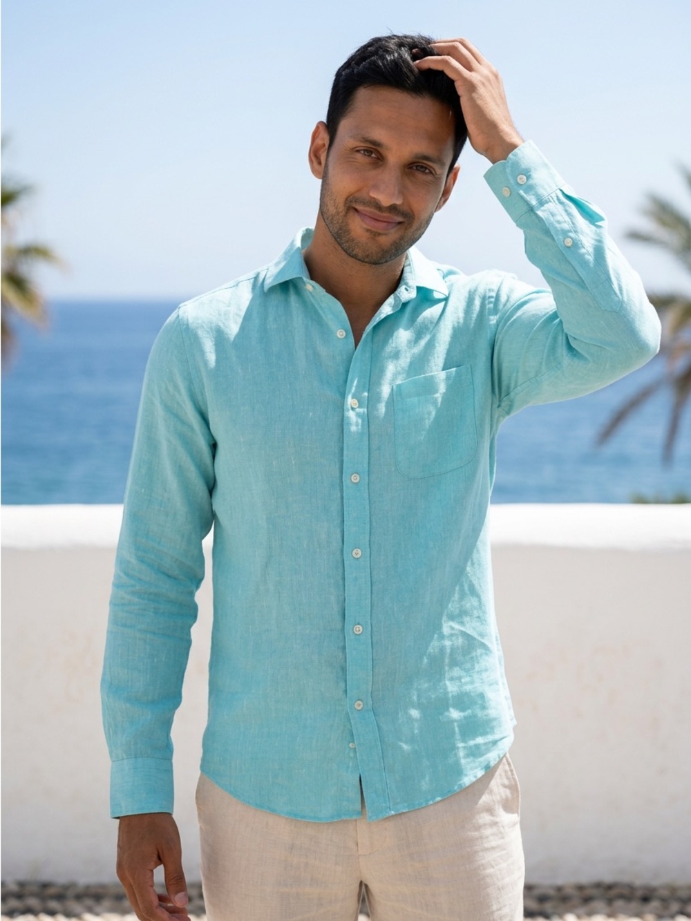 Vineyard Vines Men's Button-Down Shirt in Aqua M